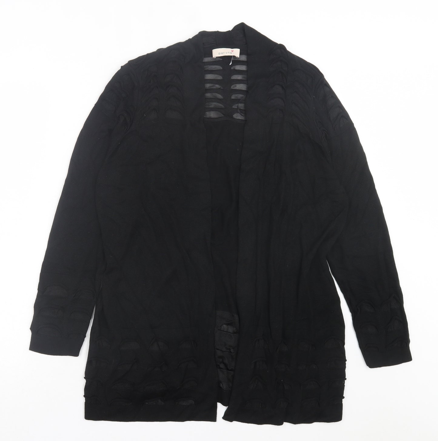 Per Una Womens Black V-Neck Viscose Cardigan Jumper Size 16