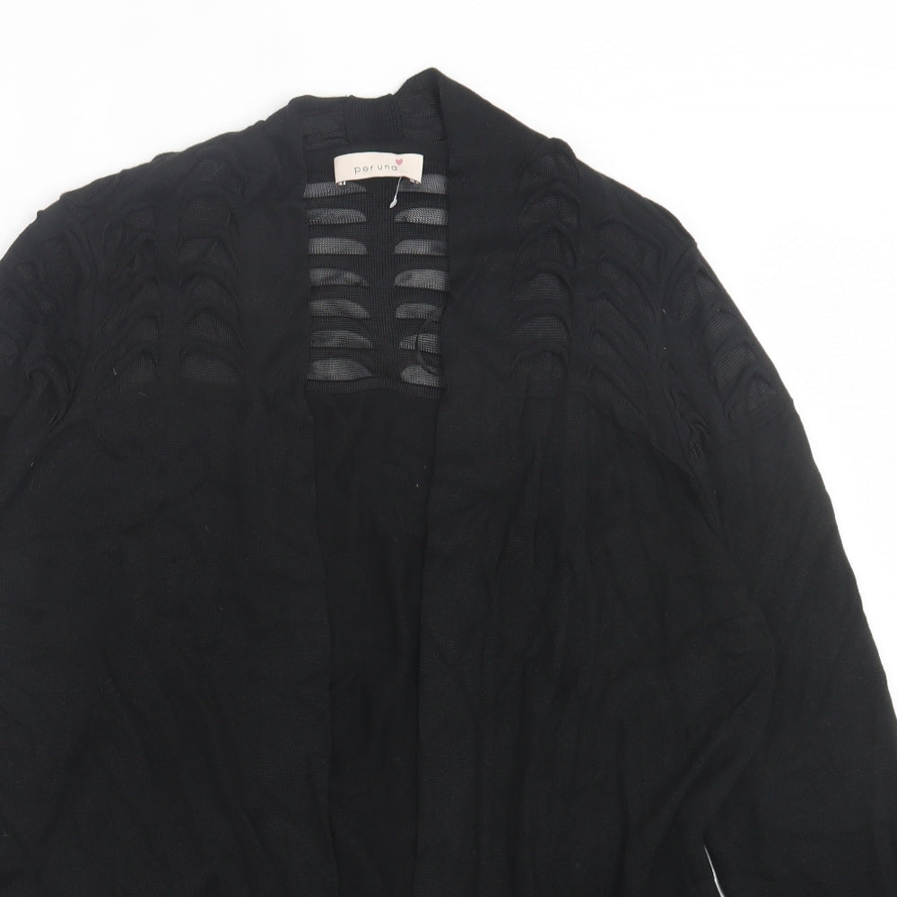 Per Una Womens Black V-Neck Viscose Cardigan Jumper Size 16