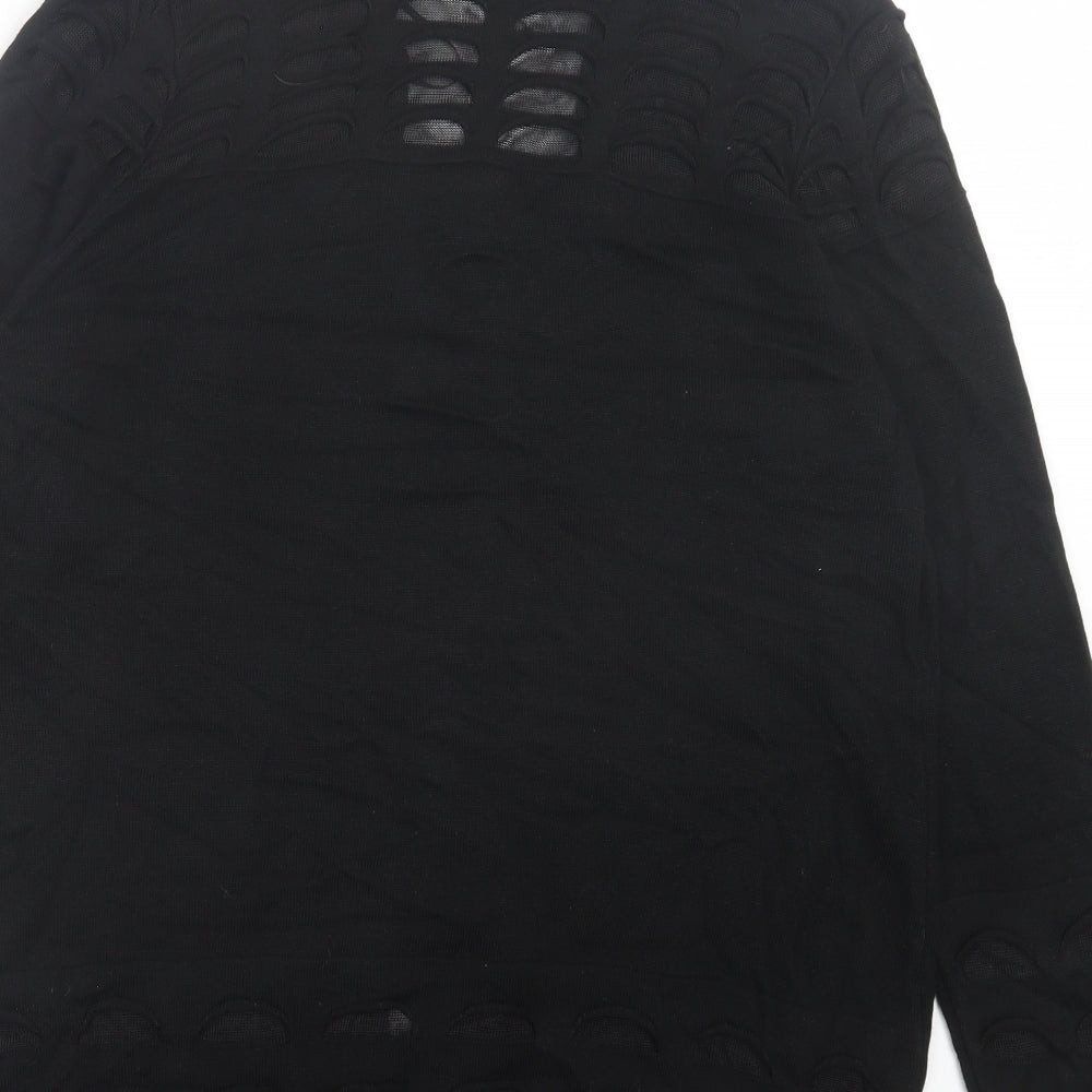 Per Una Womens Black V-Neck Viscose Cardigan Jumper Size 16