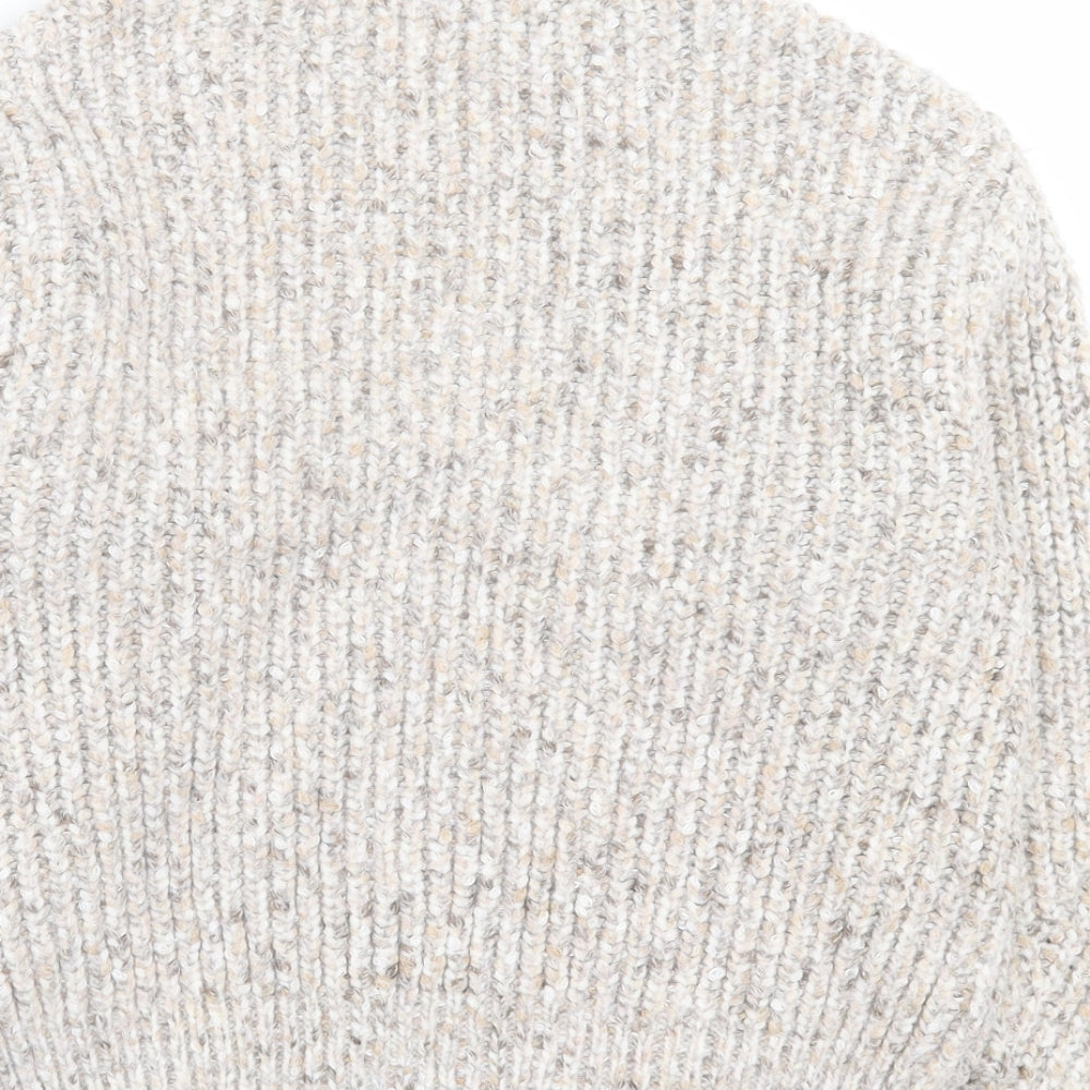 Marks and Spencer Womens Grey High Neck Acrylic Pullover Jumper Size XS