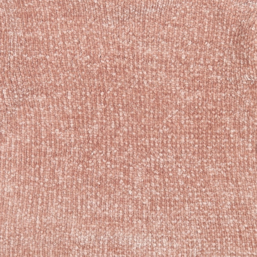 Peacocks Womens Pink Crew Neck Polyester Pullover Jumper Size M