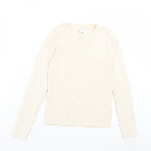 Urban Revivo Womens Ivory Crew Neck Acrylic Pullover Jumper Size 16