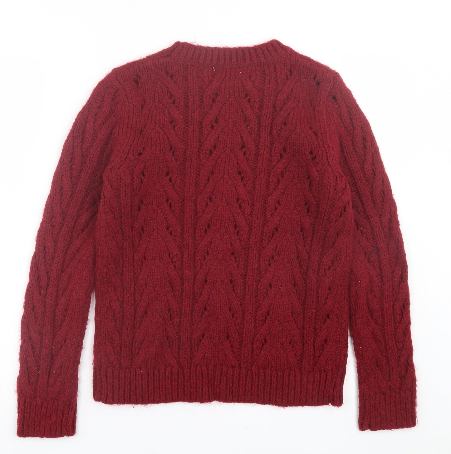 Matalan Womens Red Crew Neck Polyester Pullover Jumper Size S