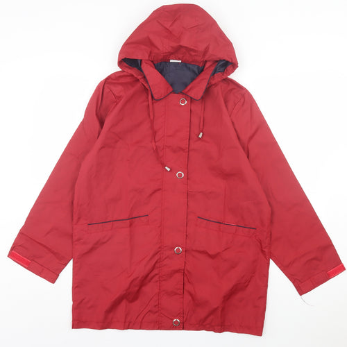 Preworn Womens Red Jacket Size 8 Zip