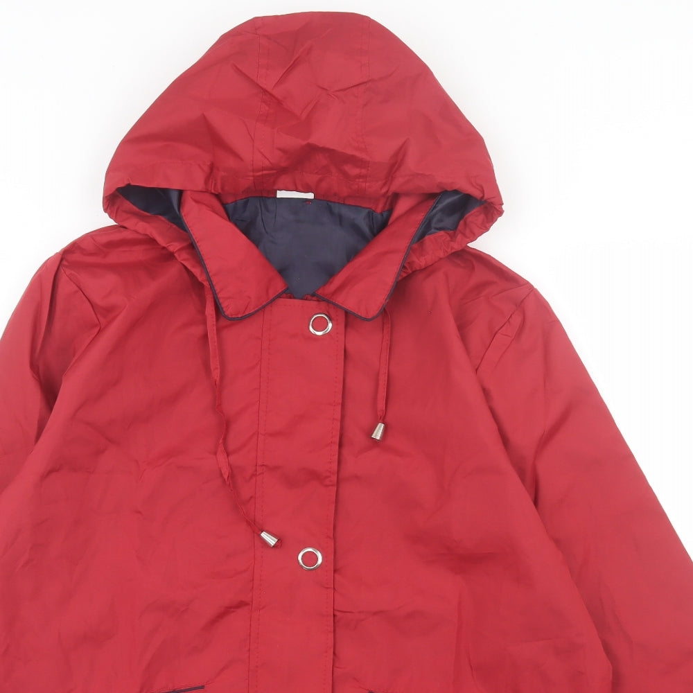 Preworn Womens Red Jacket Size 8 Zip