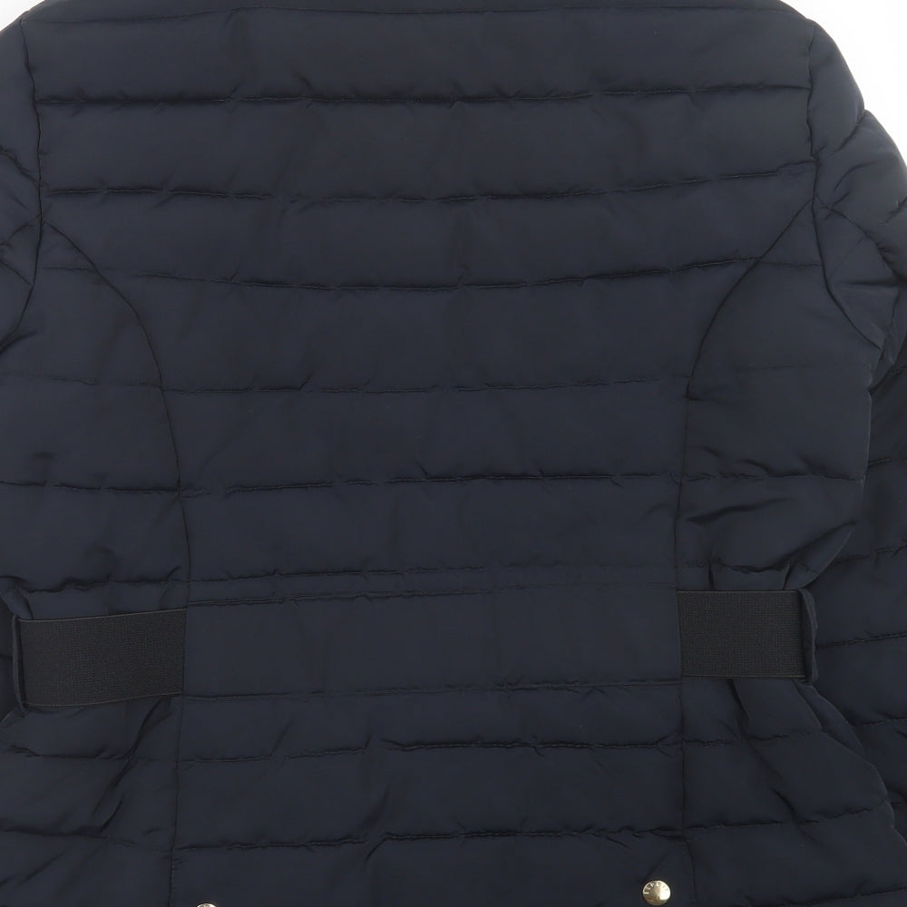 Esprit Womens Blue Jacket Coat Size 16 Zip