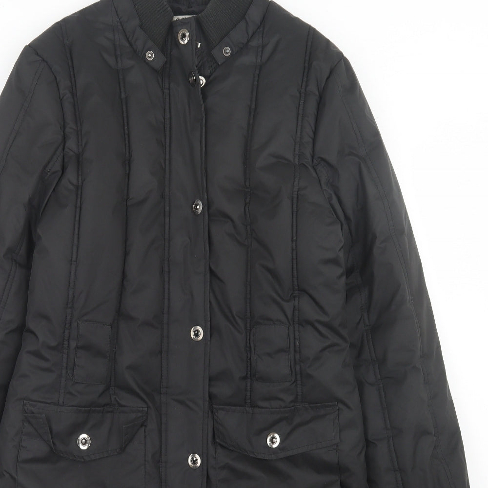 mk Womens Black Jacket Coat Size 12 Zip