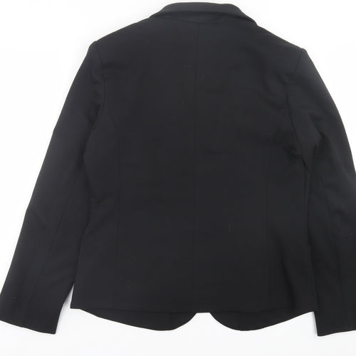 New Look Womens Black Jacket Blazer Size 16 Button
