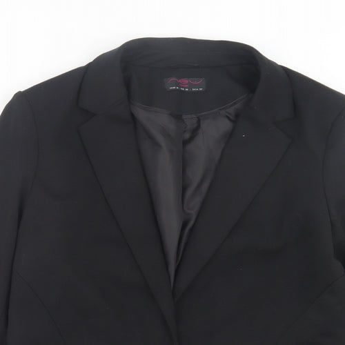 New Look Womens Black Jacket Blazer Size 16 Button
