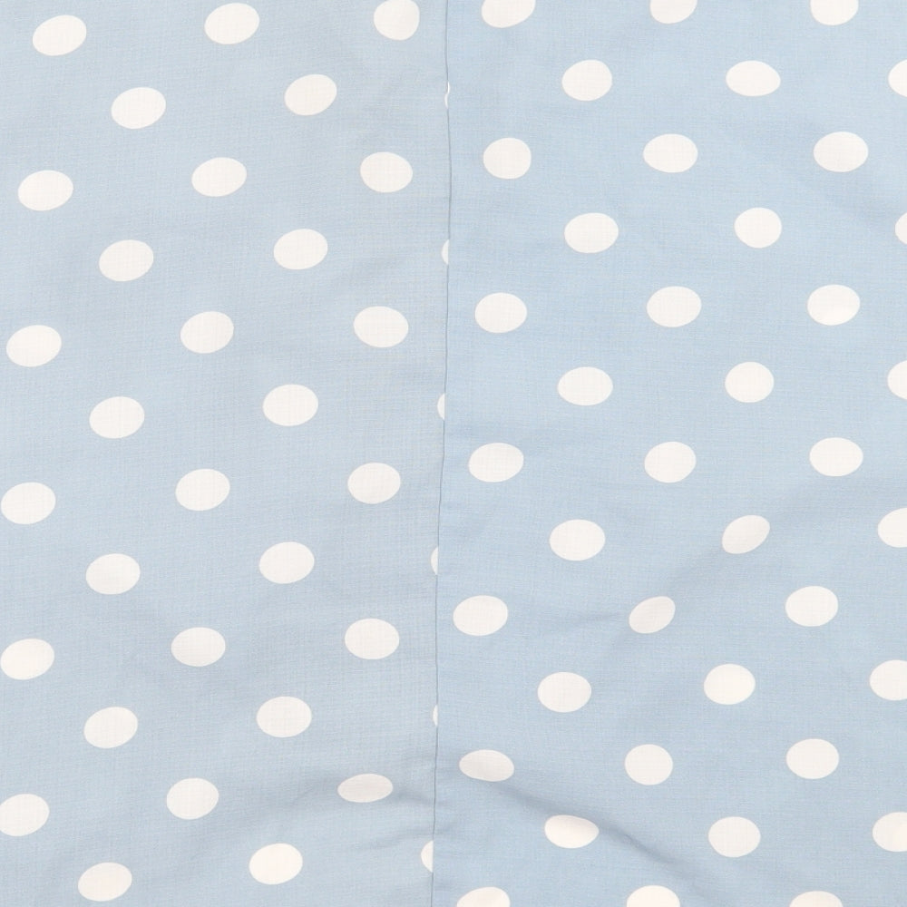 Primark Womens Blue Polka Dot Polyester Basic Button-Up Size 14 V-Neck