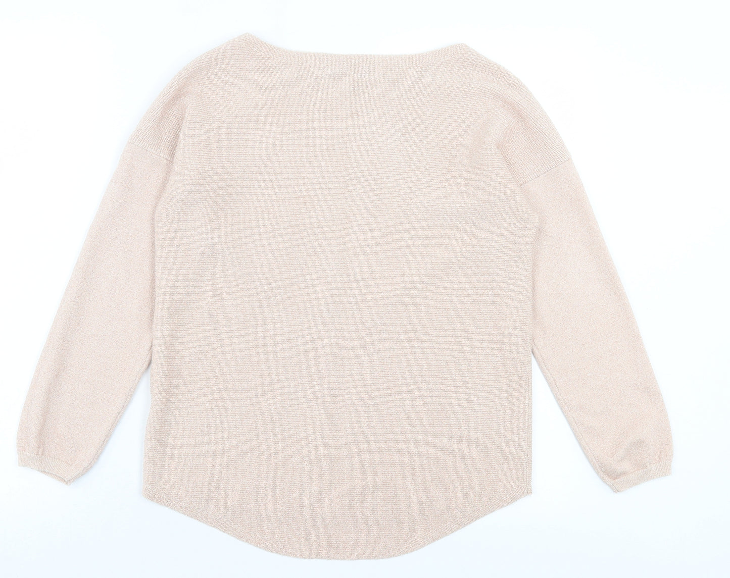 Oasis Womens Pink Crew Neck Polyester Pullover Jumper Size S