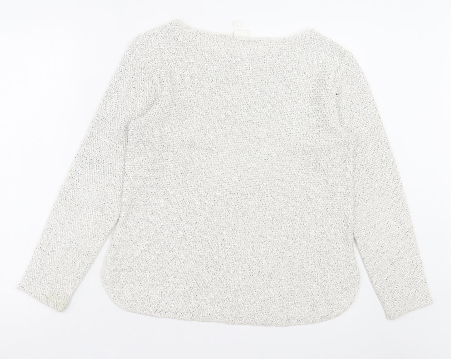 H&M Womens Grey Crew Neck Cotton Pullover Jumper Size S