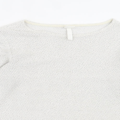 H&M Womens Grey Crew Neck Cotton Pullover Jumper Size S