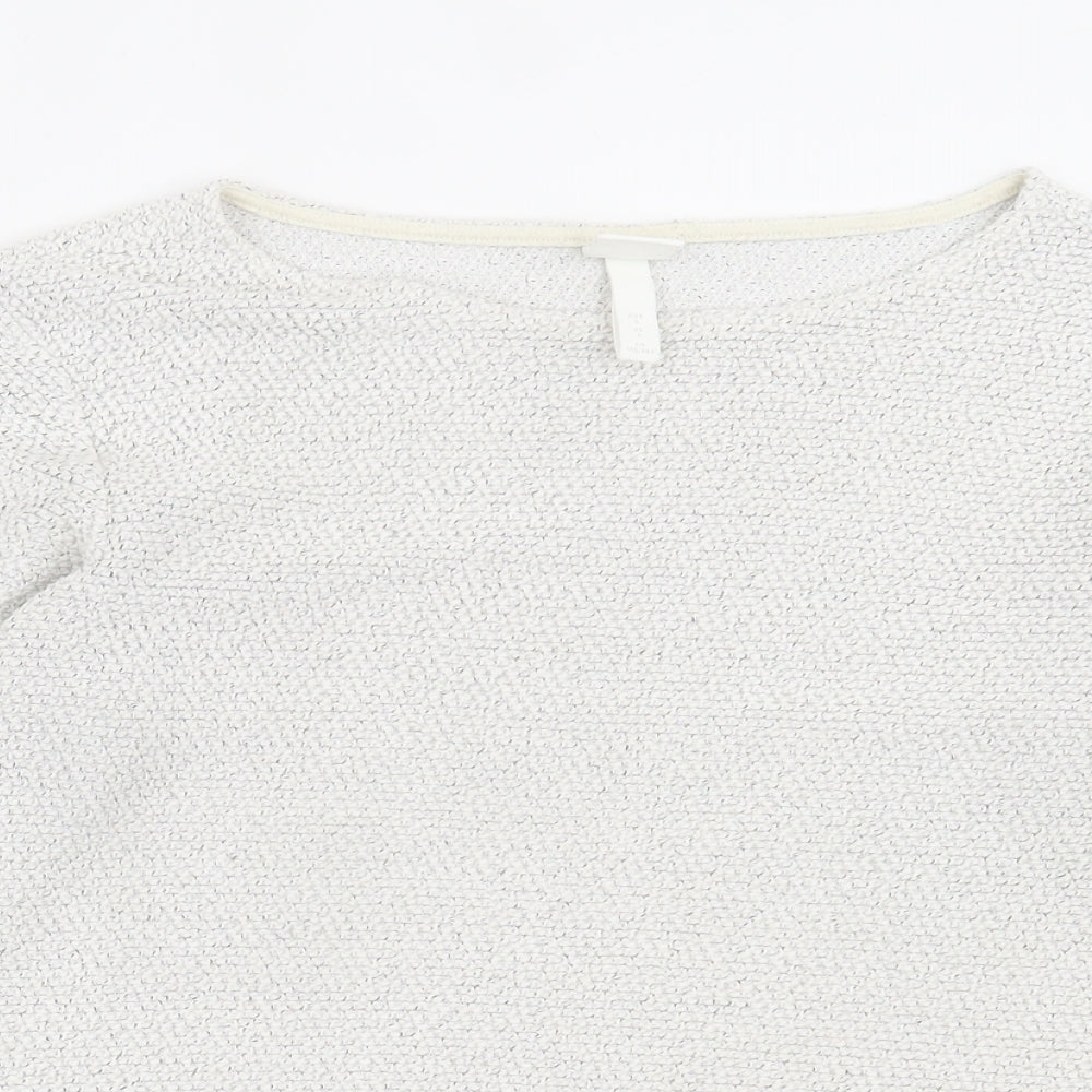 H&M Womens Grey Crew Neck Cotton Pullover Jumper Size S