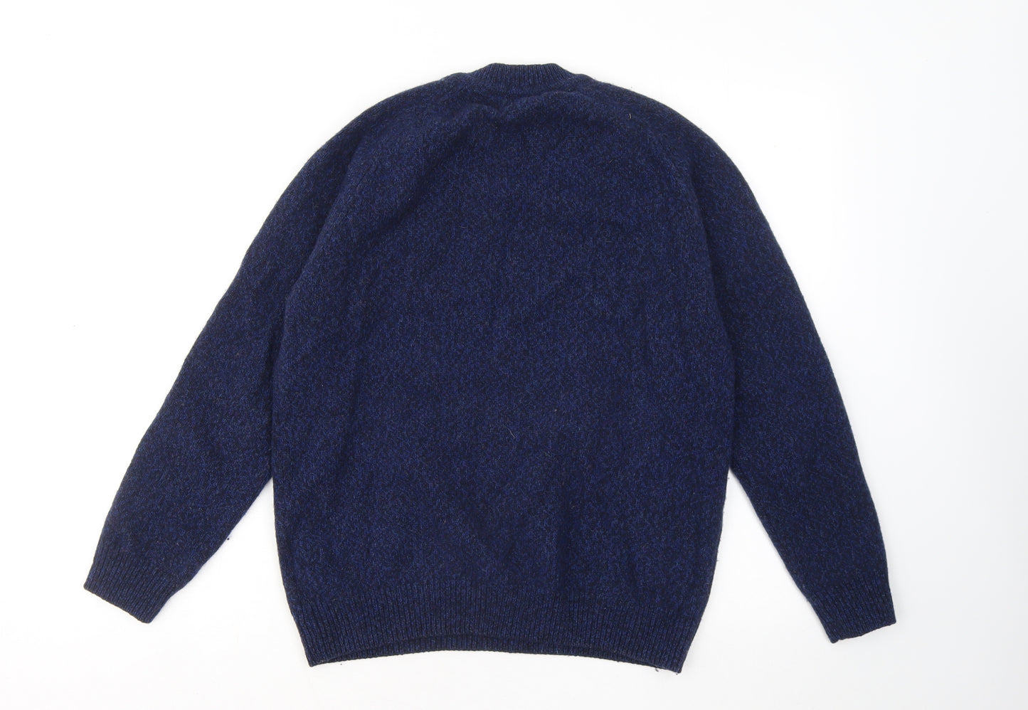 NEXT Mens Blue Round Neck Wool Pullover Jumper Size M