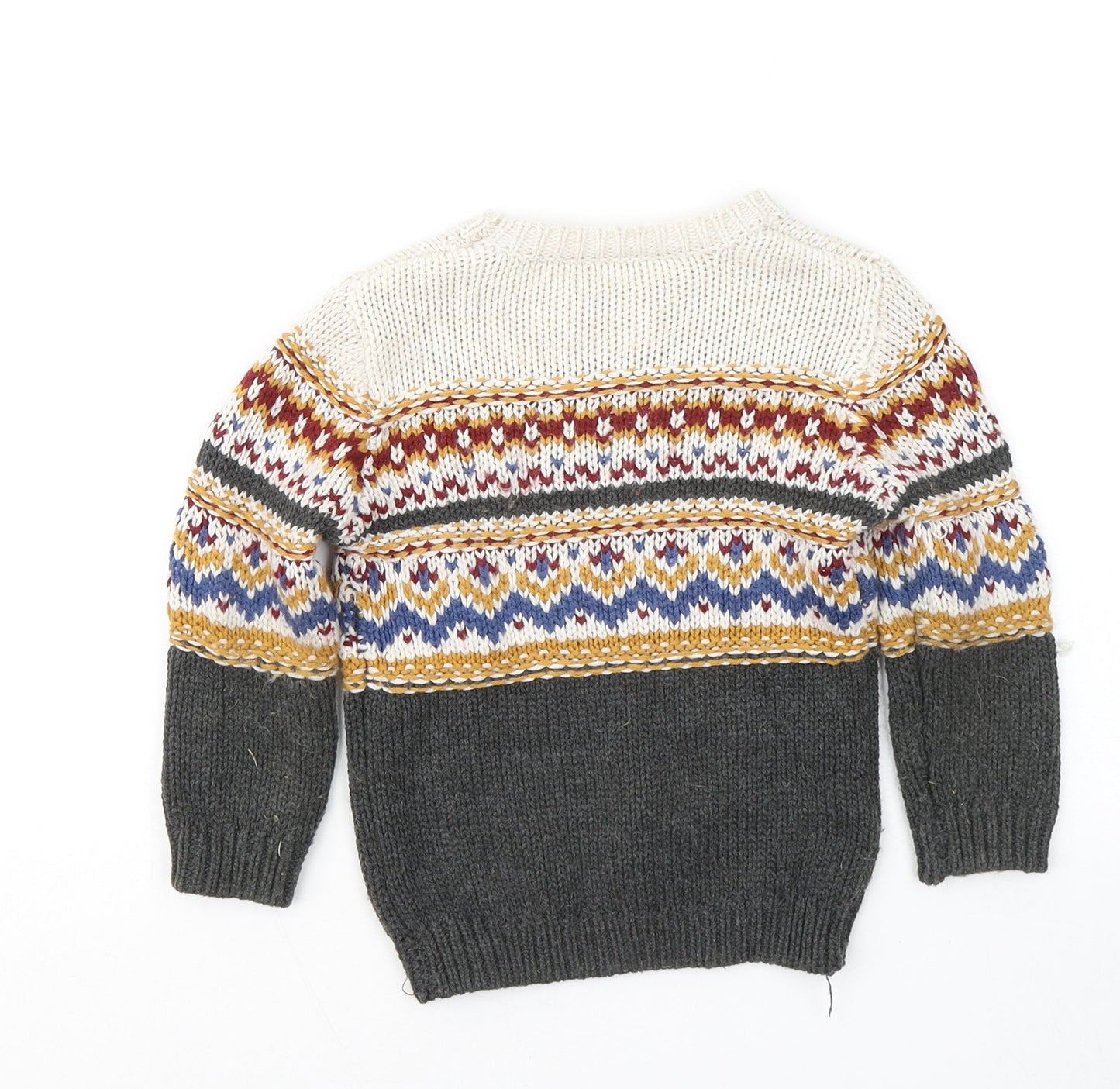 Matalan Boys Multicoloured Geometric Acrylic Pullover Jumper Size 18-24 Months