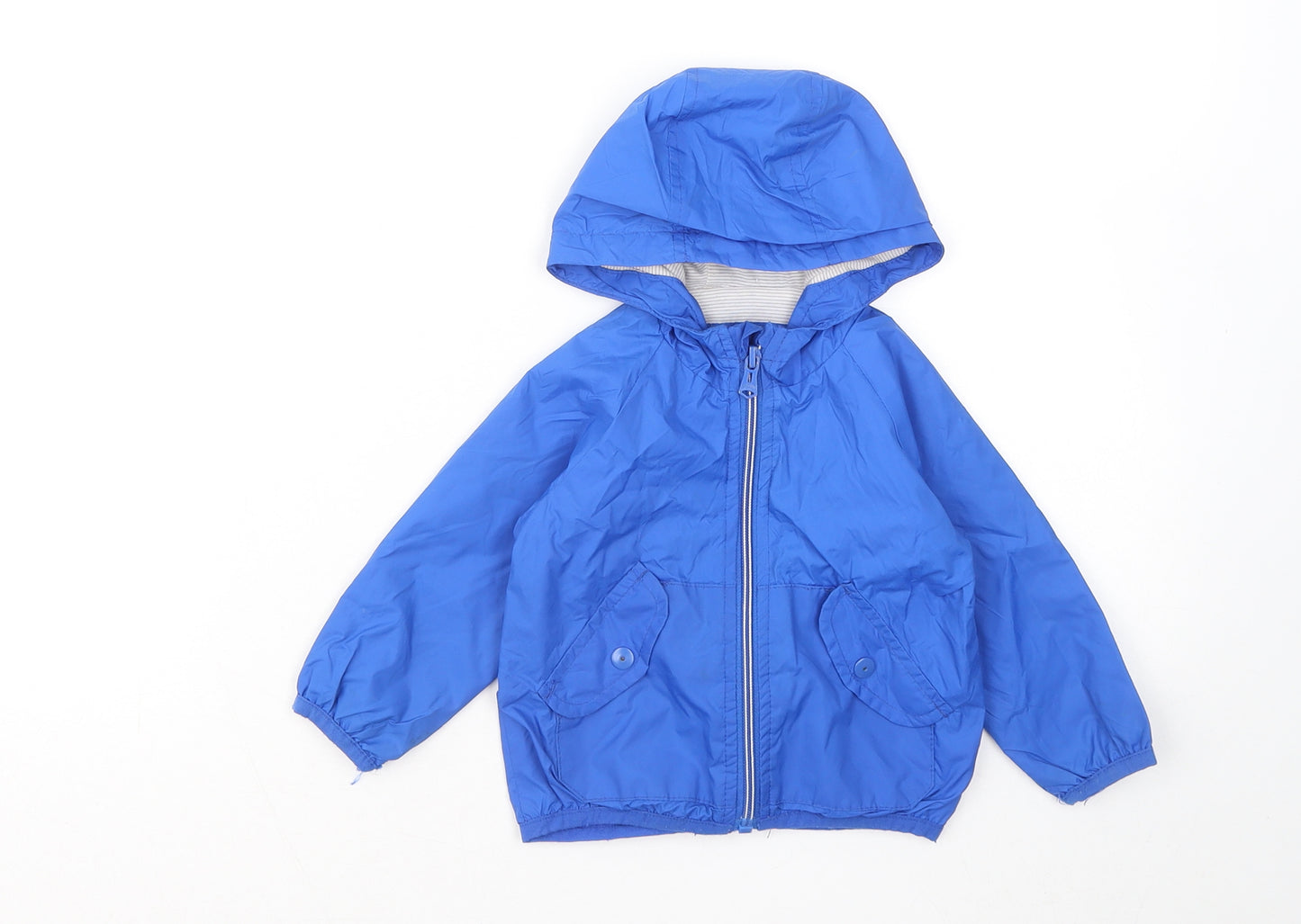 Zara Boys Blue Rain Coat Coat Size 6-9 Months