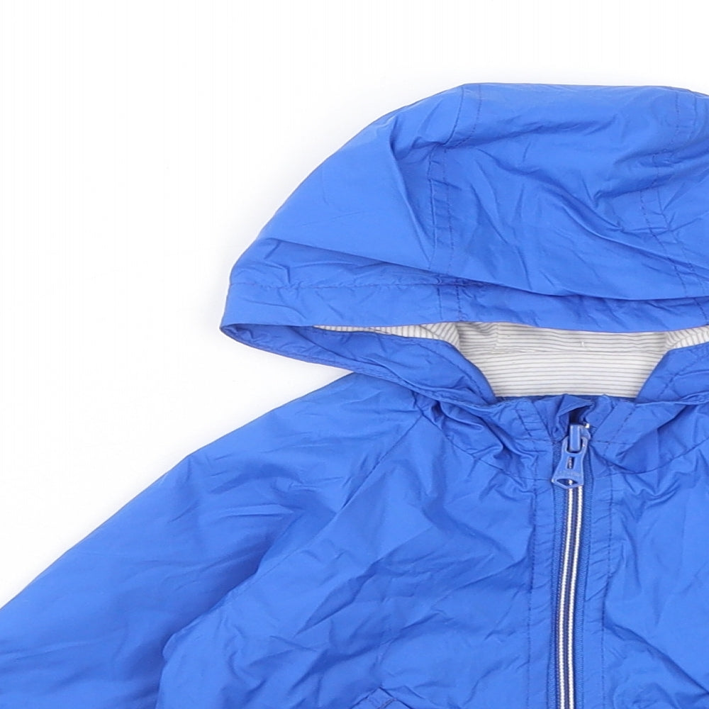 Zara Boys Blue Rain Coat Coat Size 6-9 Months