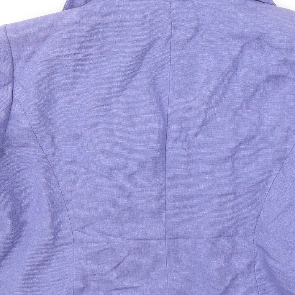 CC Womens Purple Jacket Blazer Size 12