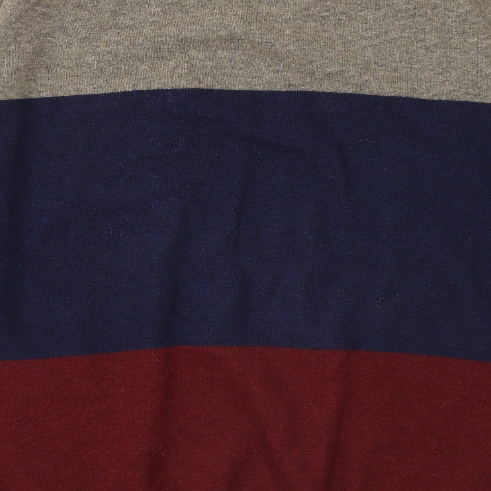 NEXT Mens Multicoloured Round Neck Wool Pullover Jumper Size L