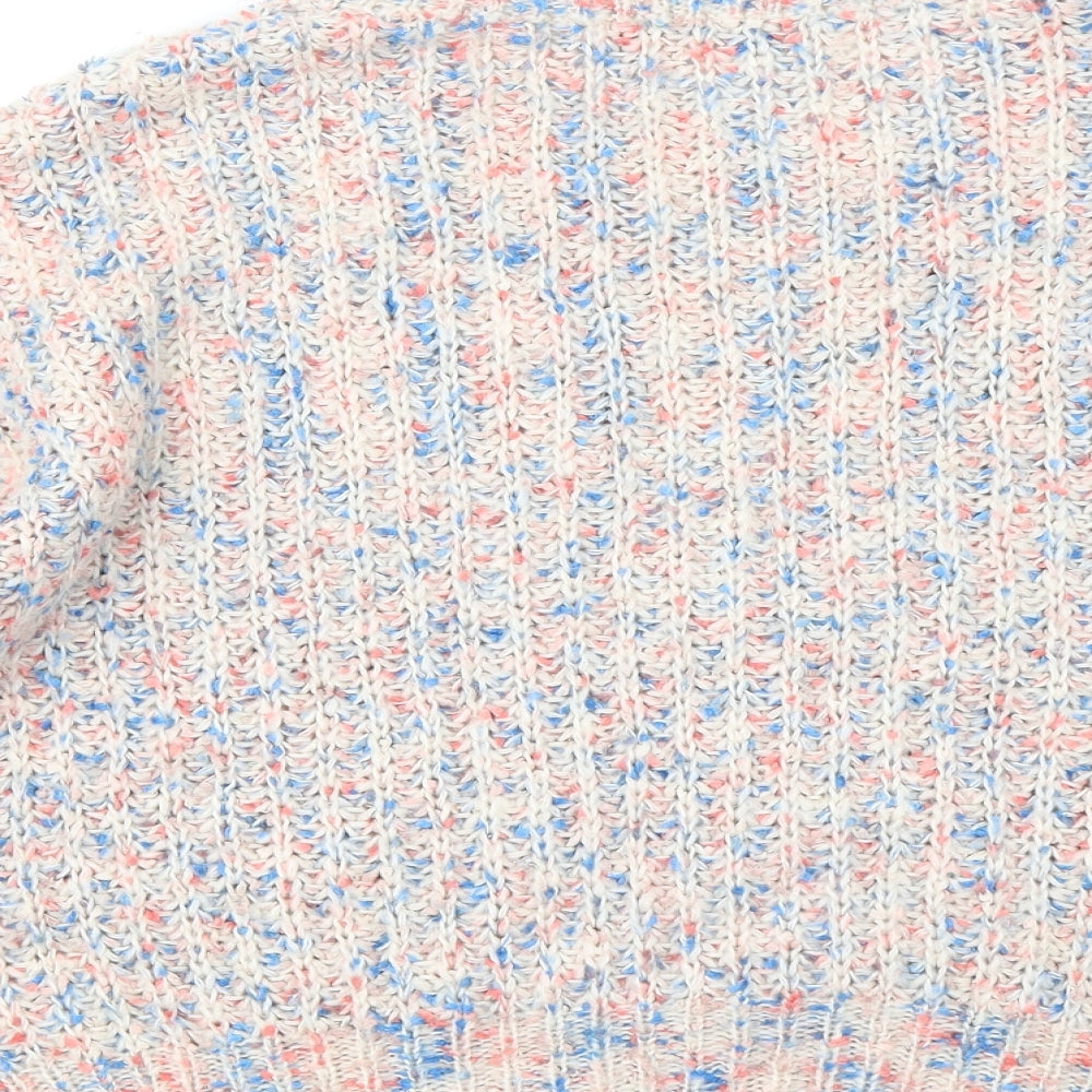 George Womens Multicoloured Round Neck Geometric Acrylic Pullover Jumper Size 16