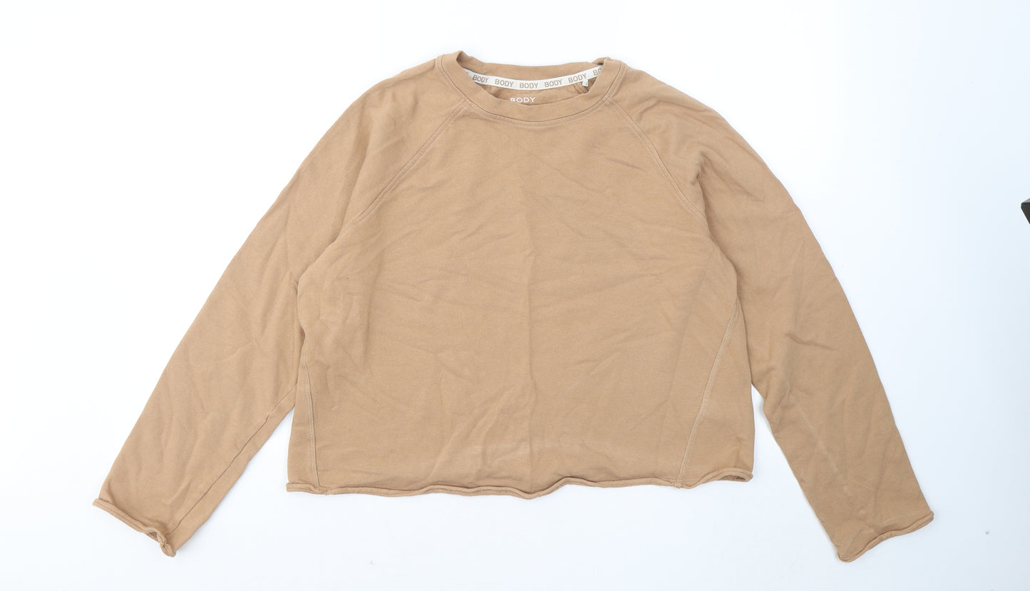 Marks and Spencer Womens Brown Cotton Pullover Sweatshirt Size 14