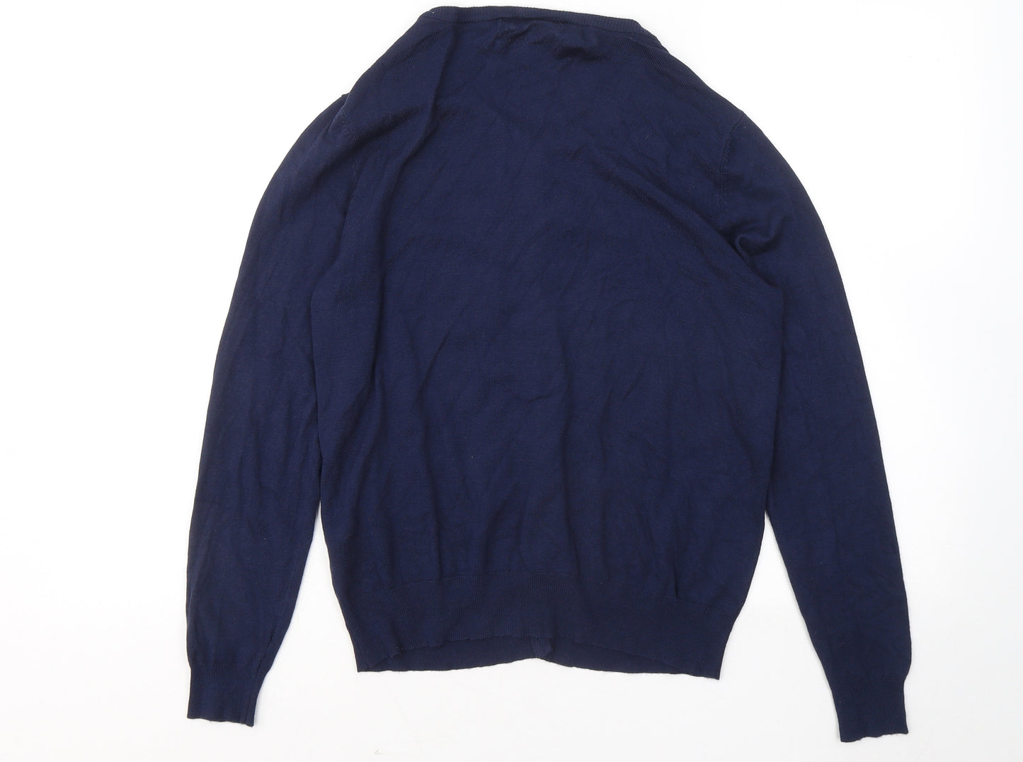 George Womens Blue Round Neck Viscose Cardigan Jumper Size 12