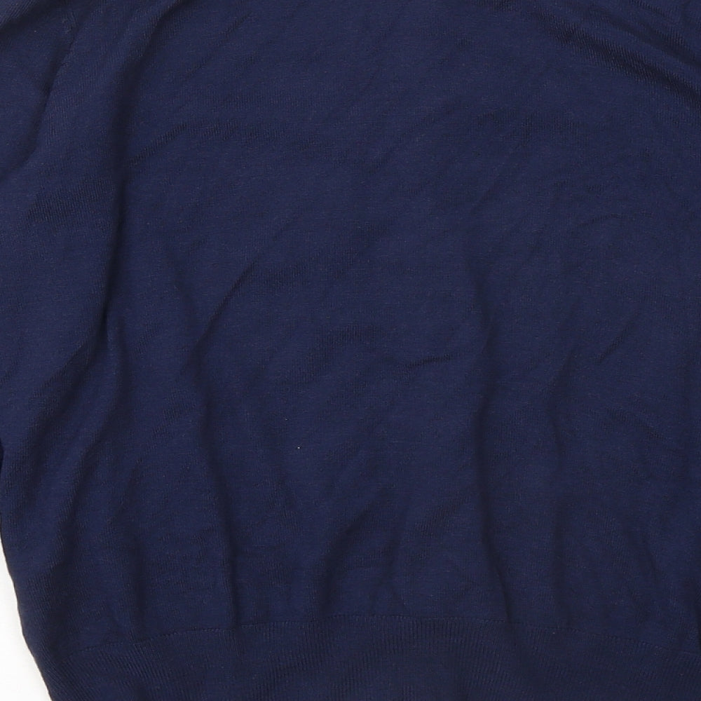 George Womens Blue Round Neck Viscose Cardigan Jumper Size 12