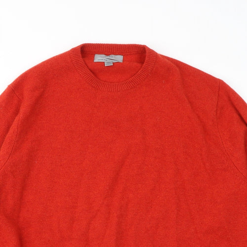 Marks and Spencer Mens Red Round Neck Wool Pullover Jumper Size 2XL