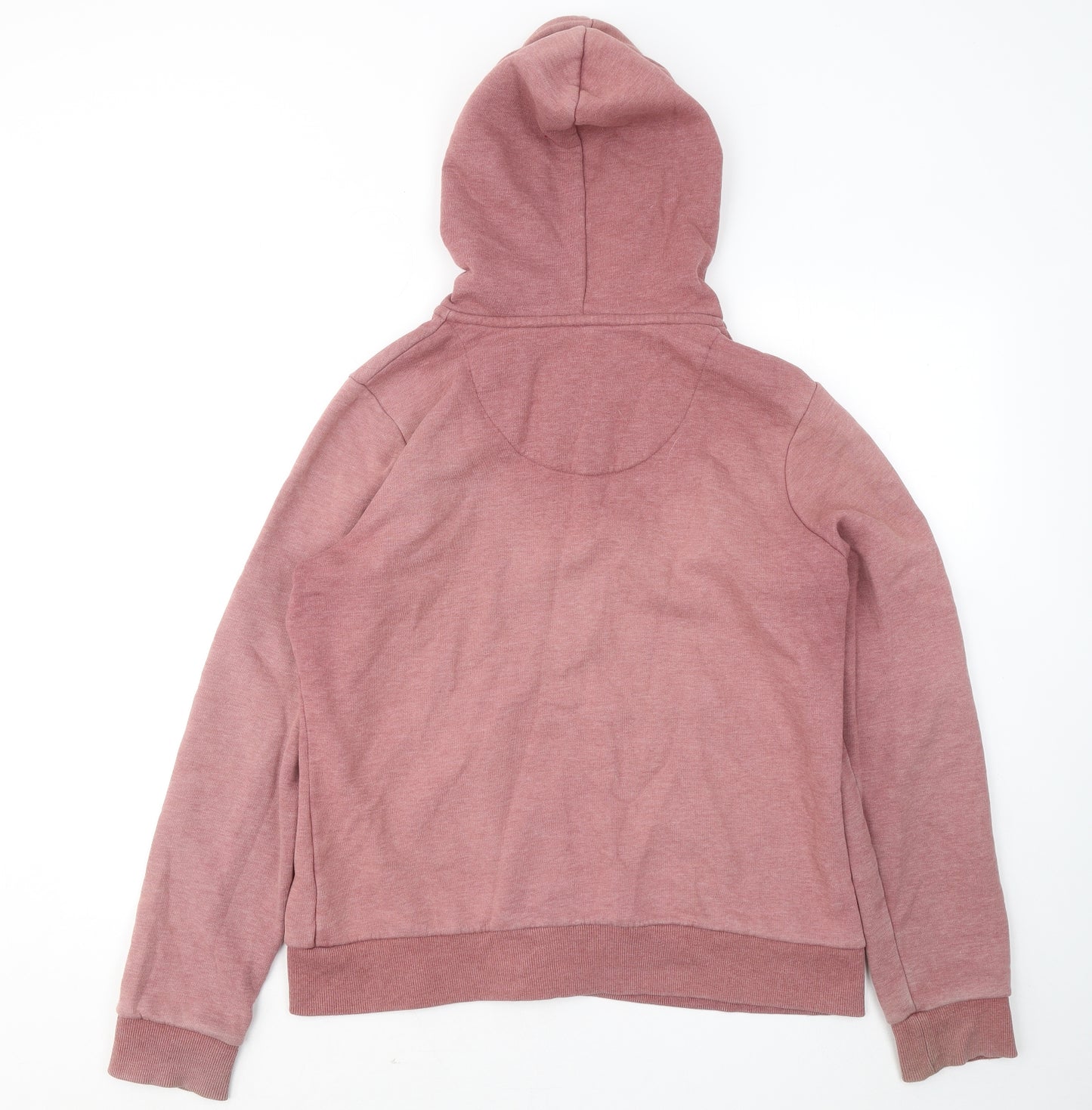 Weird Fish Womens Pink Cotton Full Zip Hoodie Size 14
