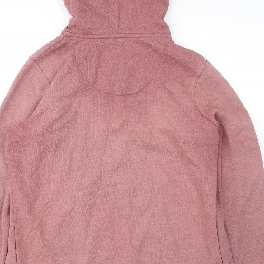 Weird Fish Womens Pink Cotton Full Zip Hoodie Size 14