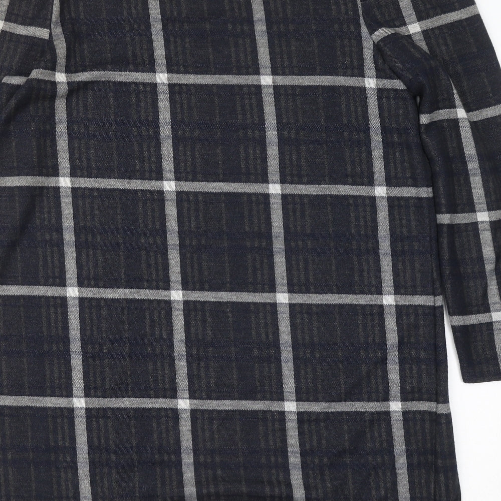 TU Womens Multicoloured Plaid Acrylic Jumper Dress Size 18 Round Neck