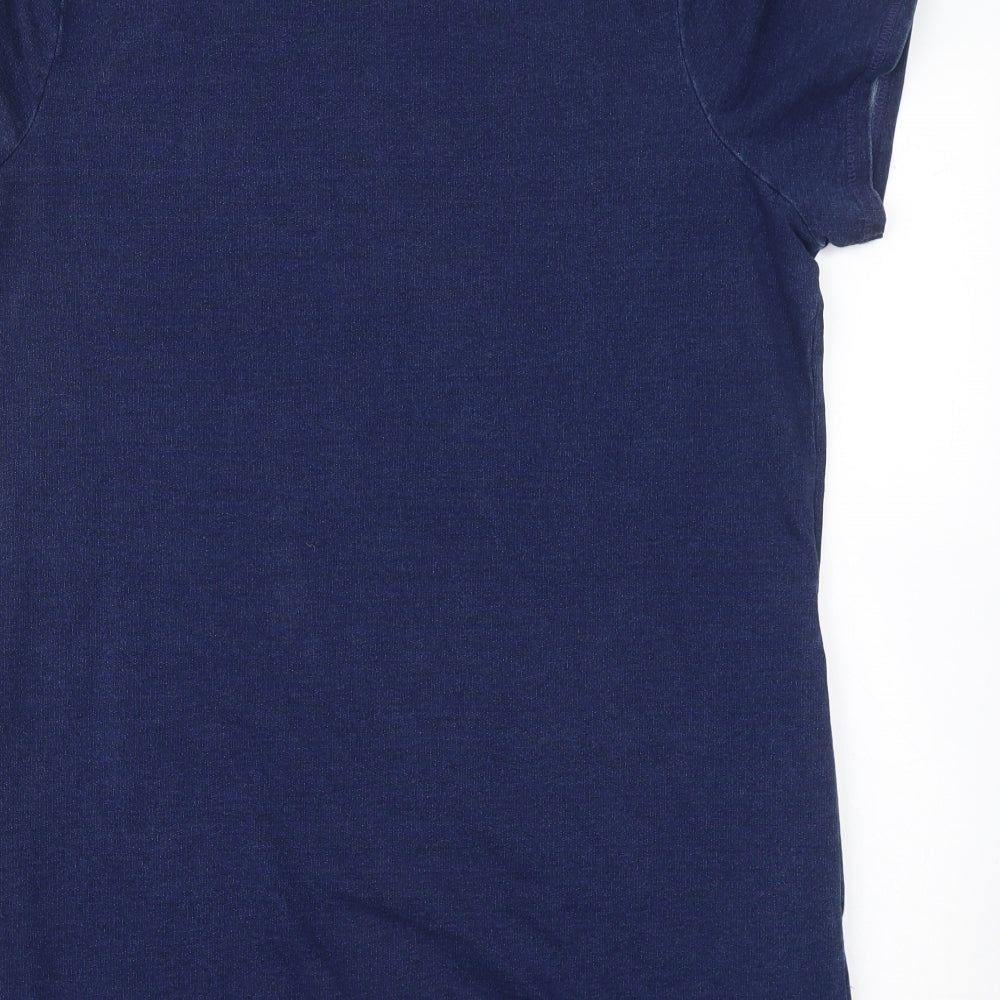 TU Womens Blue Cotton T-Shirt Dress Size 18 Round Neck
