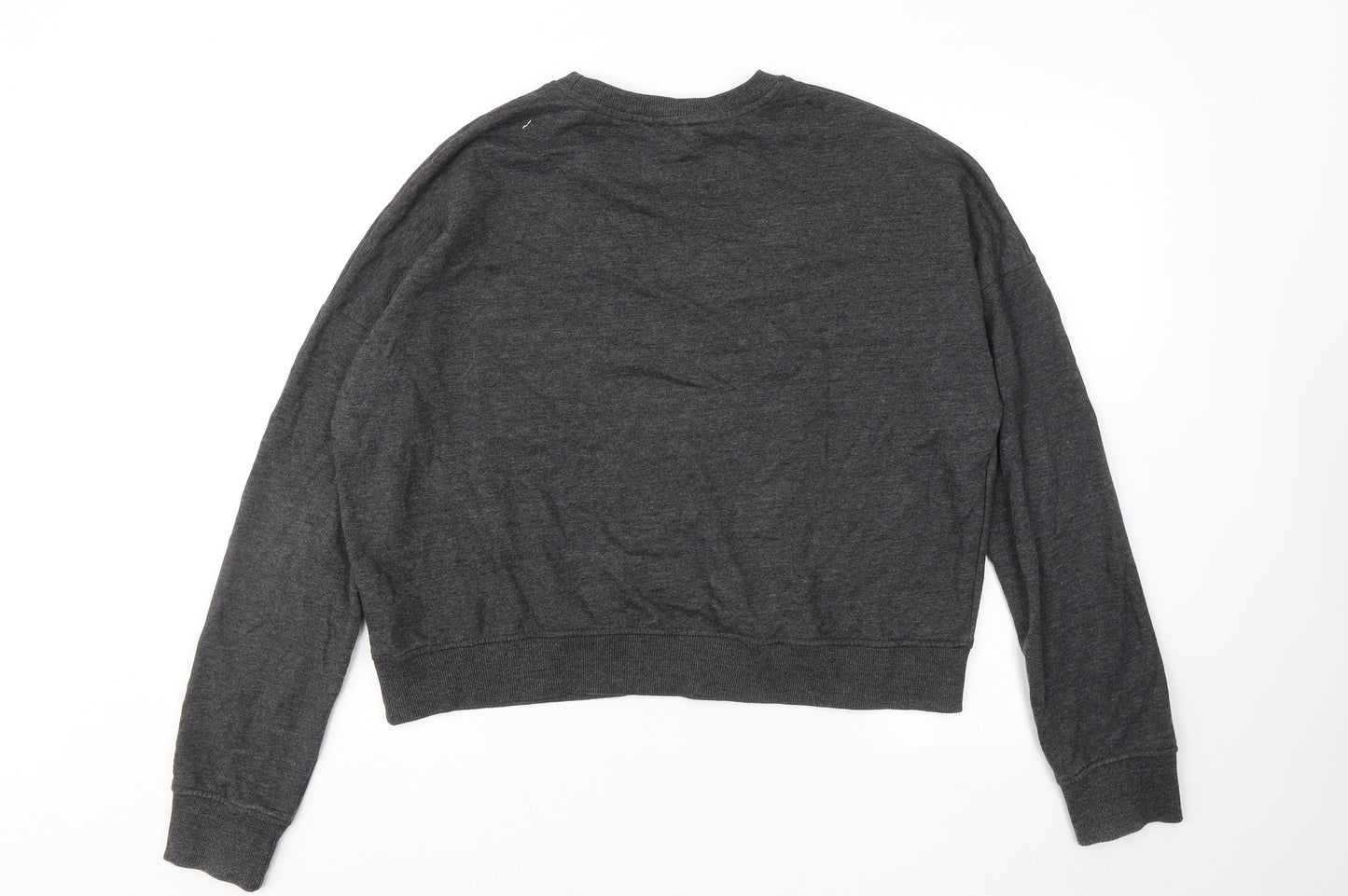 New Look Womens Grey Polyester Pullover Sweatshirt Size 16