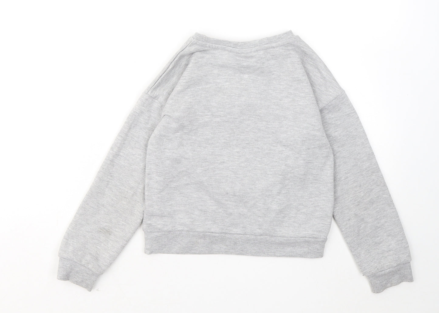 Primark Girls Grey Cotton Pullover Sweatshirt Size 6-7 Years - LOL Surprise