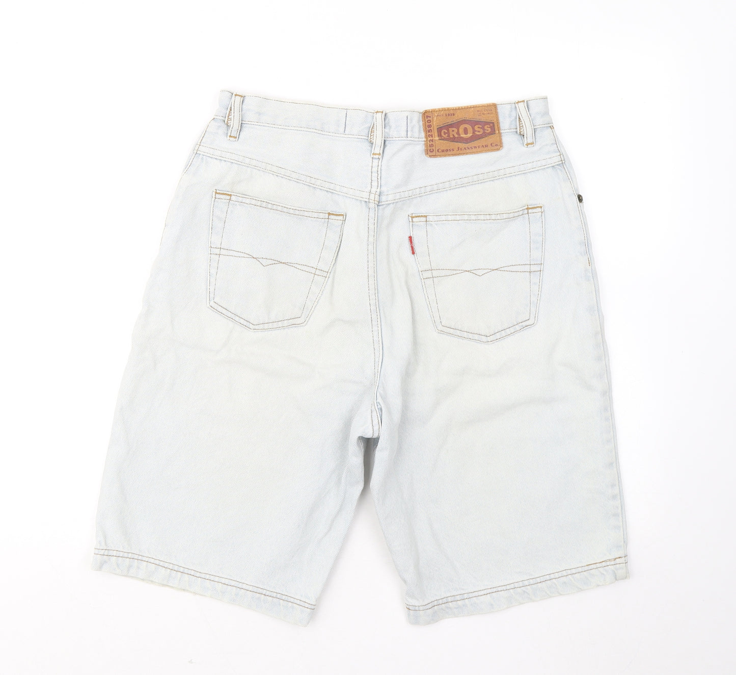 Cross Mens Blue Cotton Sweat Shorts Size 31 in Regular