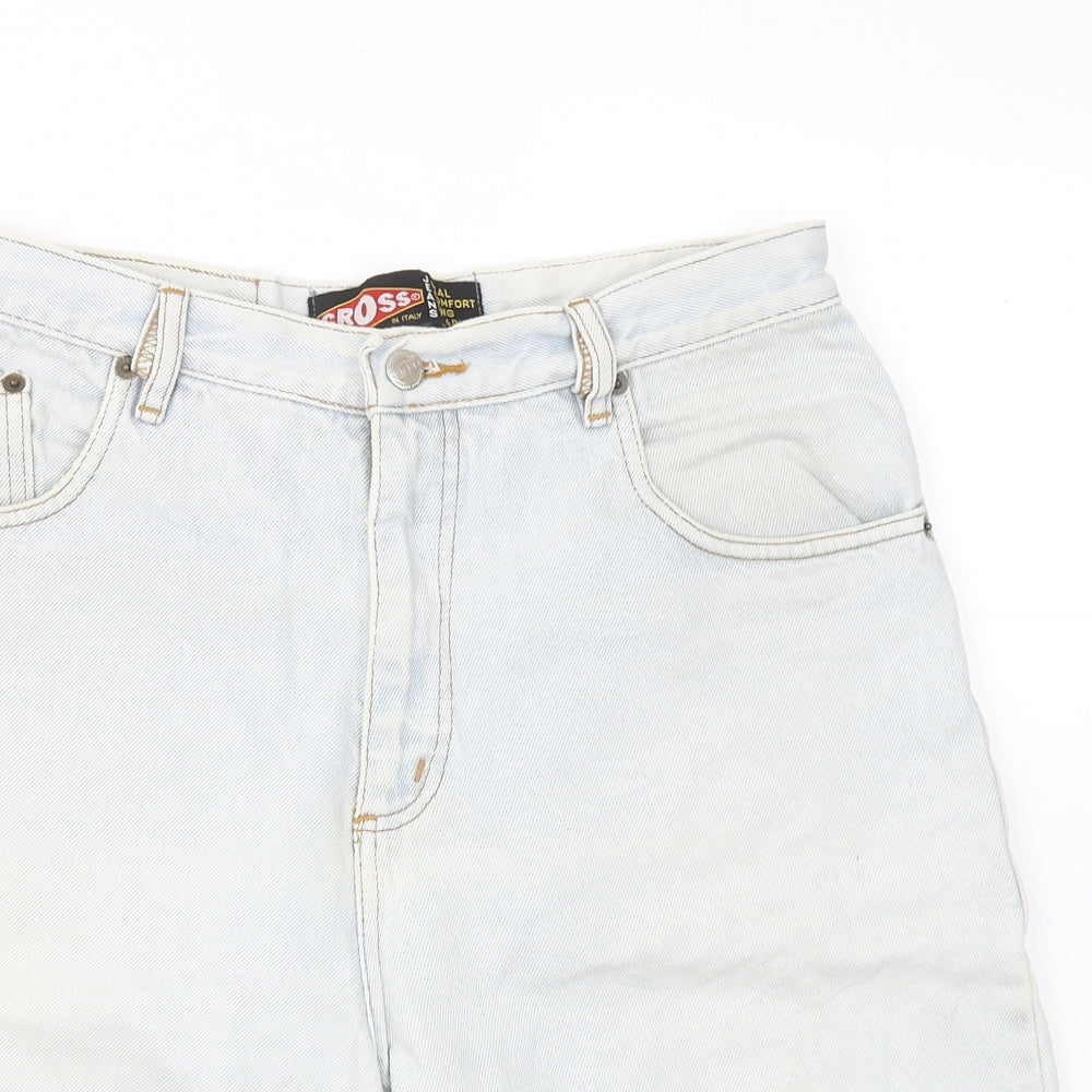 Cross Mens Blue Cotton Sweat Shorts Size 31 in Regular