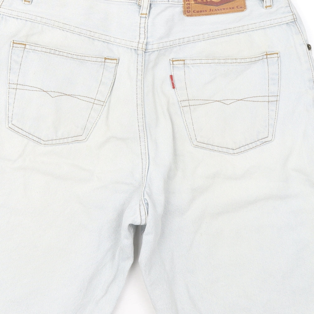 Cross Mens Blue Cotton Sweat Shorts Size 31 in Regular