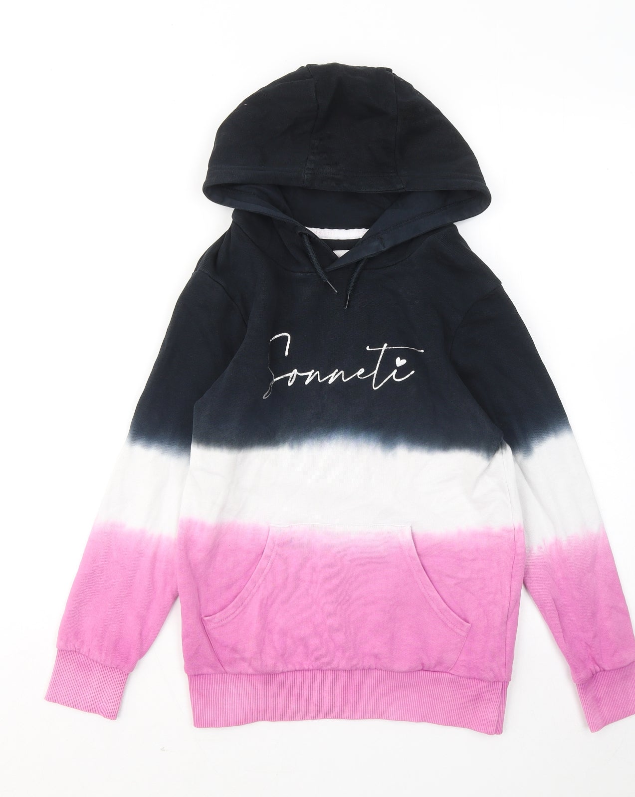 Sonneti Girls Multicoloured Colourblock Cotton Pullover Hoodie Size 8-9 Years