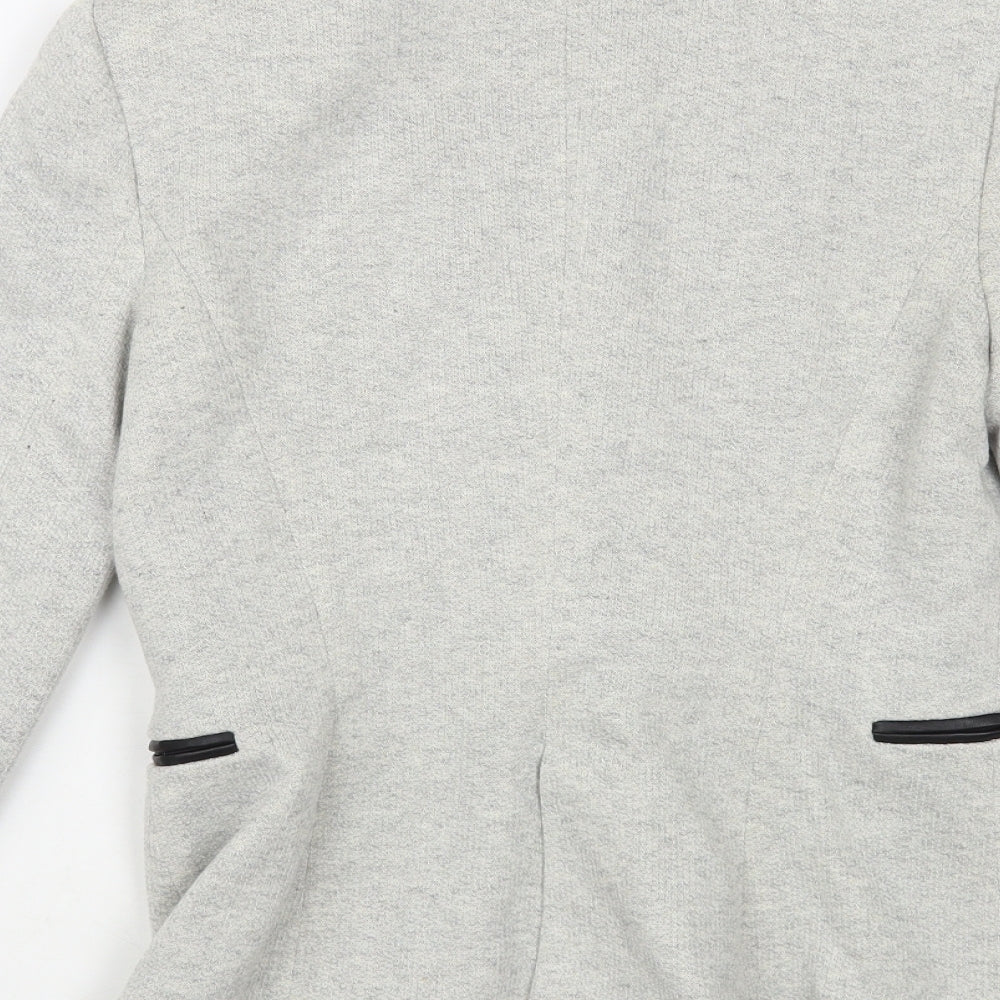 Zara Womens Grey Jacket Blazer Size S Button