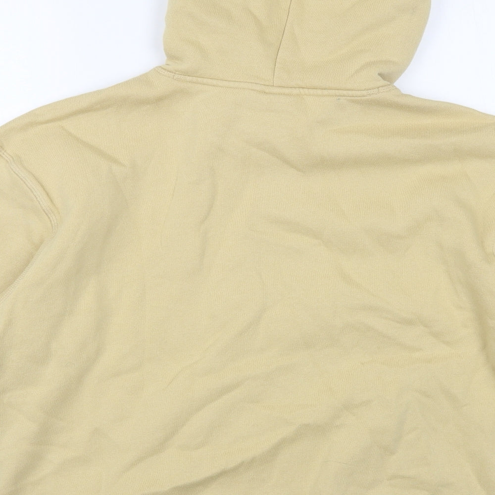 H&M Mens Beige Cotton Pullover Hoodie Size M