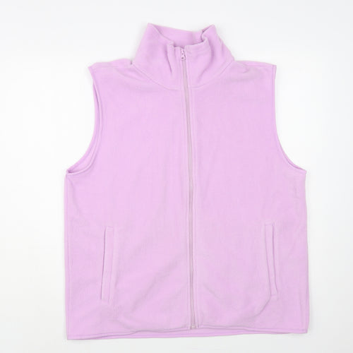 Preworn Womens Pink Gilet Waistcoat Size L Zip