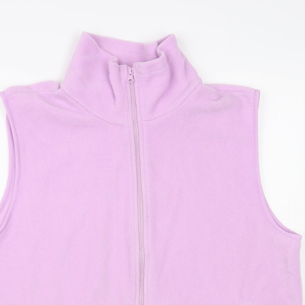 Preworn Womens Pink Gilet Waistcoat Size L Zip