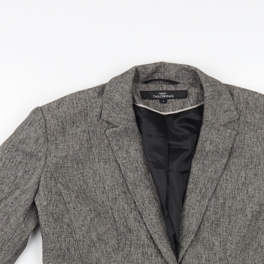 NEXT Womens Grey Jacket Blazer Size 8 Button