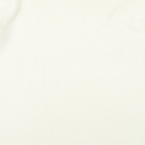 H&M Womens Ivory Boat Neck Acrylic Tunic Jumper Size 14