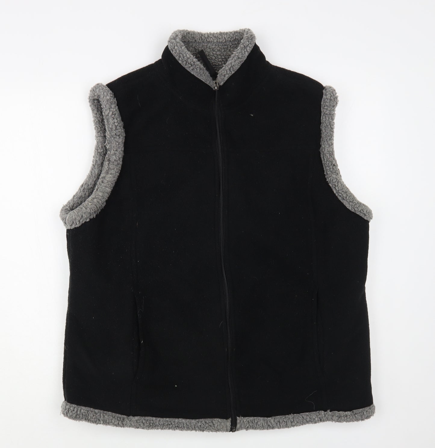 Tigi Womens Black Gilet Waistcoat Size L Zip