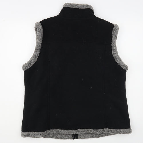 Tigi Womens Black Gilet Waistcoat Size L Zip