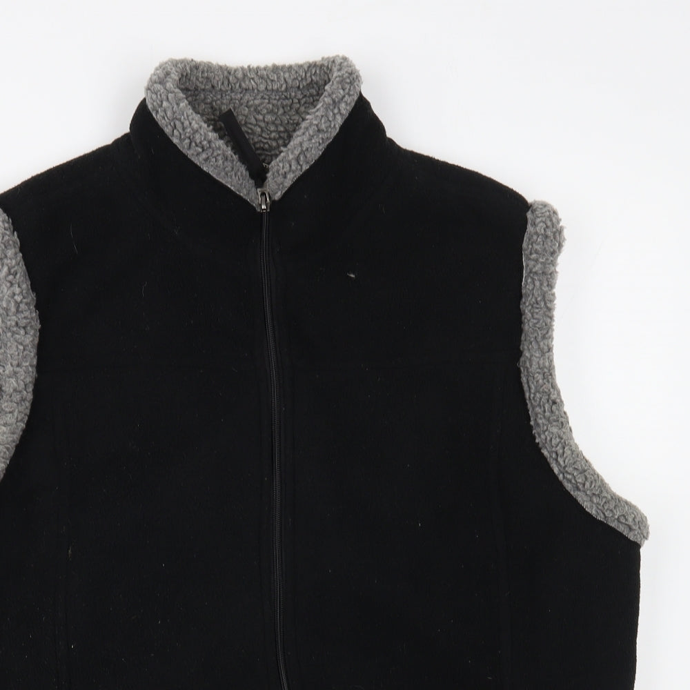 Tigi Womens Black Gilet Waistcoat Size L Zip
