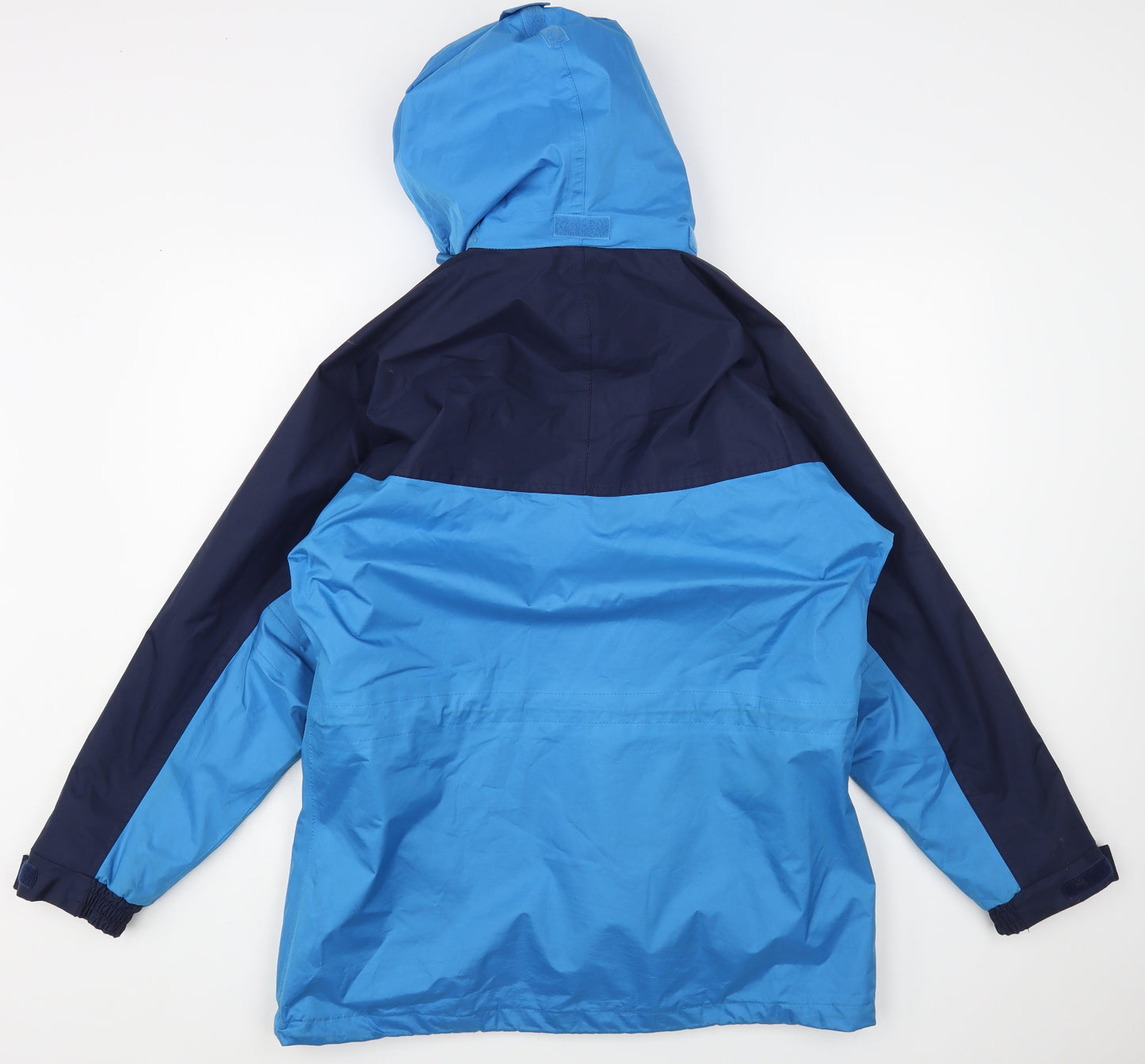 Being Casual Womens Blue Windbreaker Jacket Size 12 Zip