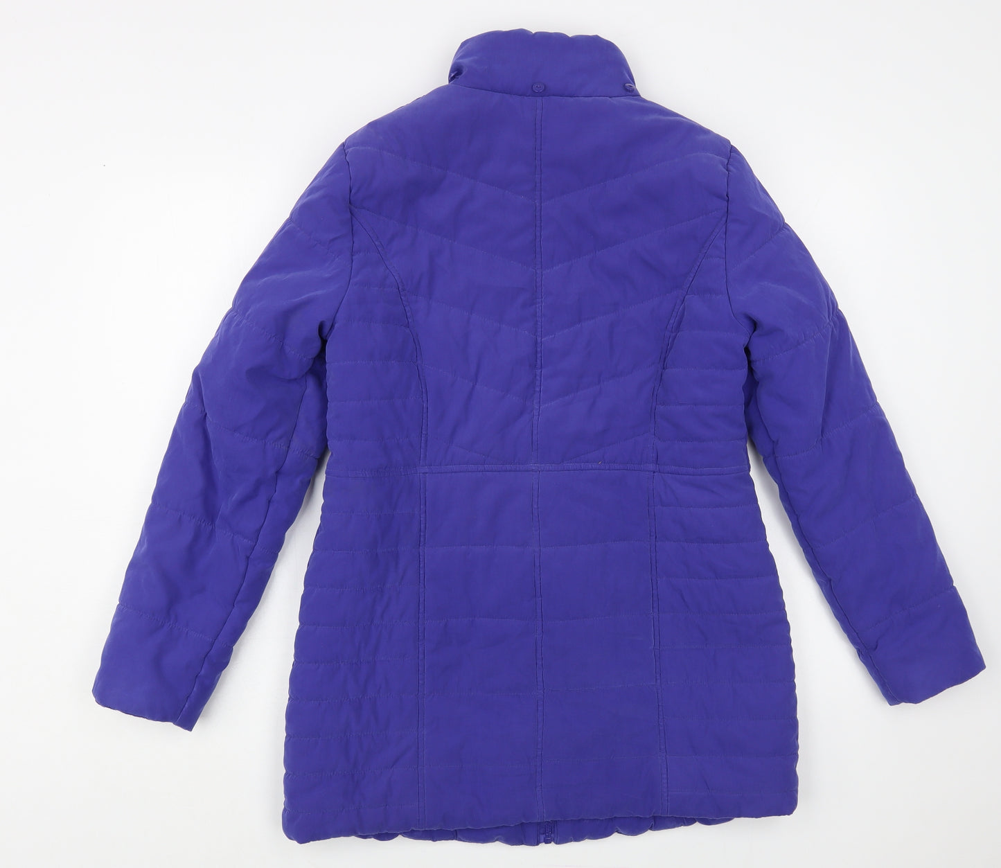 Bonmarché Womens Purple Quilted Jacket Size 10 Zip
